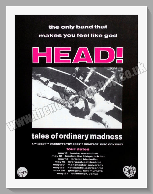 Head. Tails of Ordinary Madness. Original Vintage Advert 1988 (ref AD60313)