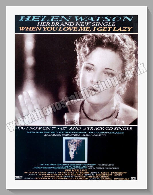 Helen Watson. When You Love Me.... Original Vintage Advert 1988 (ref AD60314)