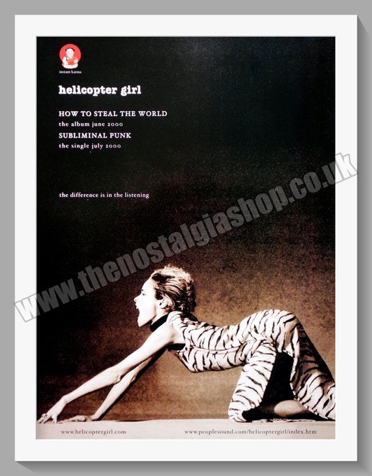 Helicopter Girl. How To Steal The World. Original Vintage Advert 2000 (ref AD60317)