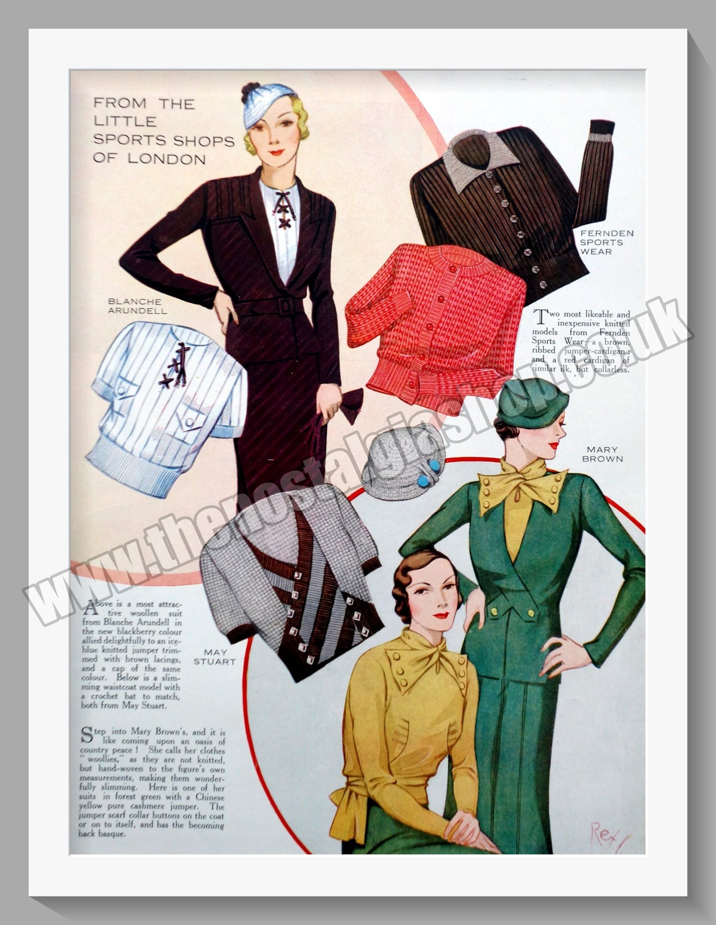 Ladies Fashion Clothing Original Advert 1934 (ref AD300697)