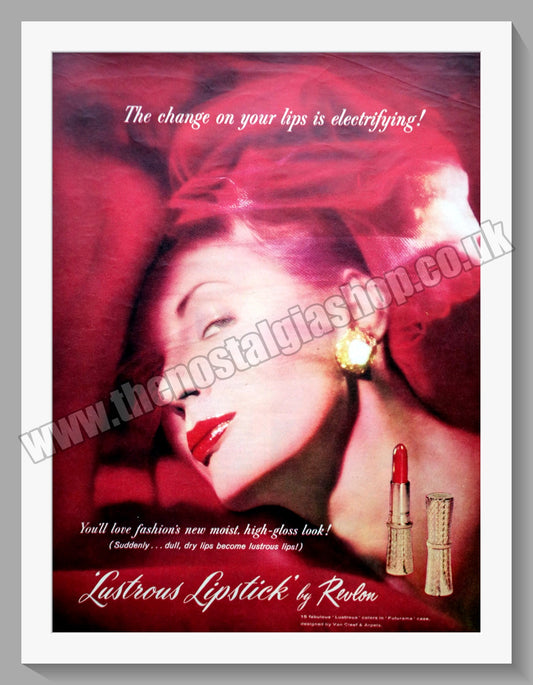 Revlon Lipstick. Original Advert 1958 (ref AD300706)