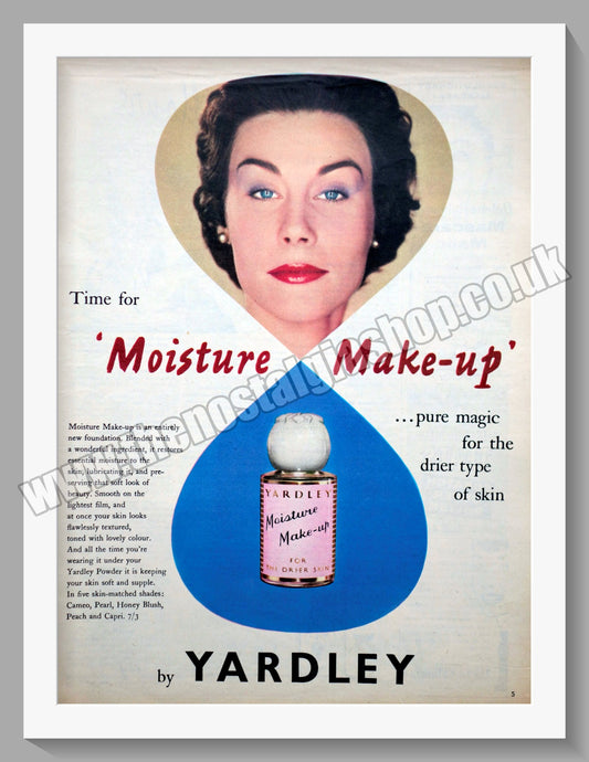 Yardley Moisture Make up. Original Advert 1958 (ref AD300708)