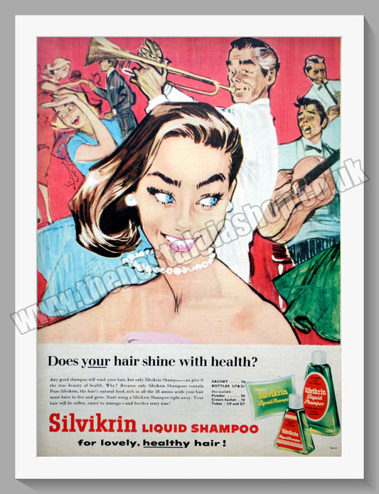 Silvikrin Shampoo. Original Advert 1958 (ref AD300713)