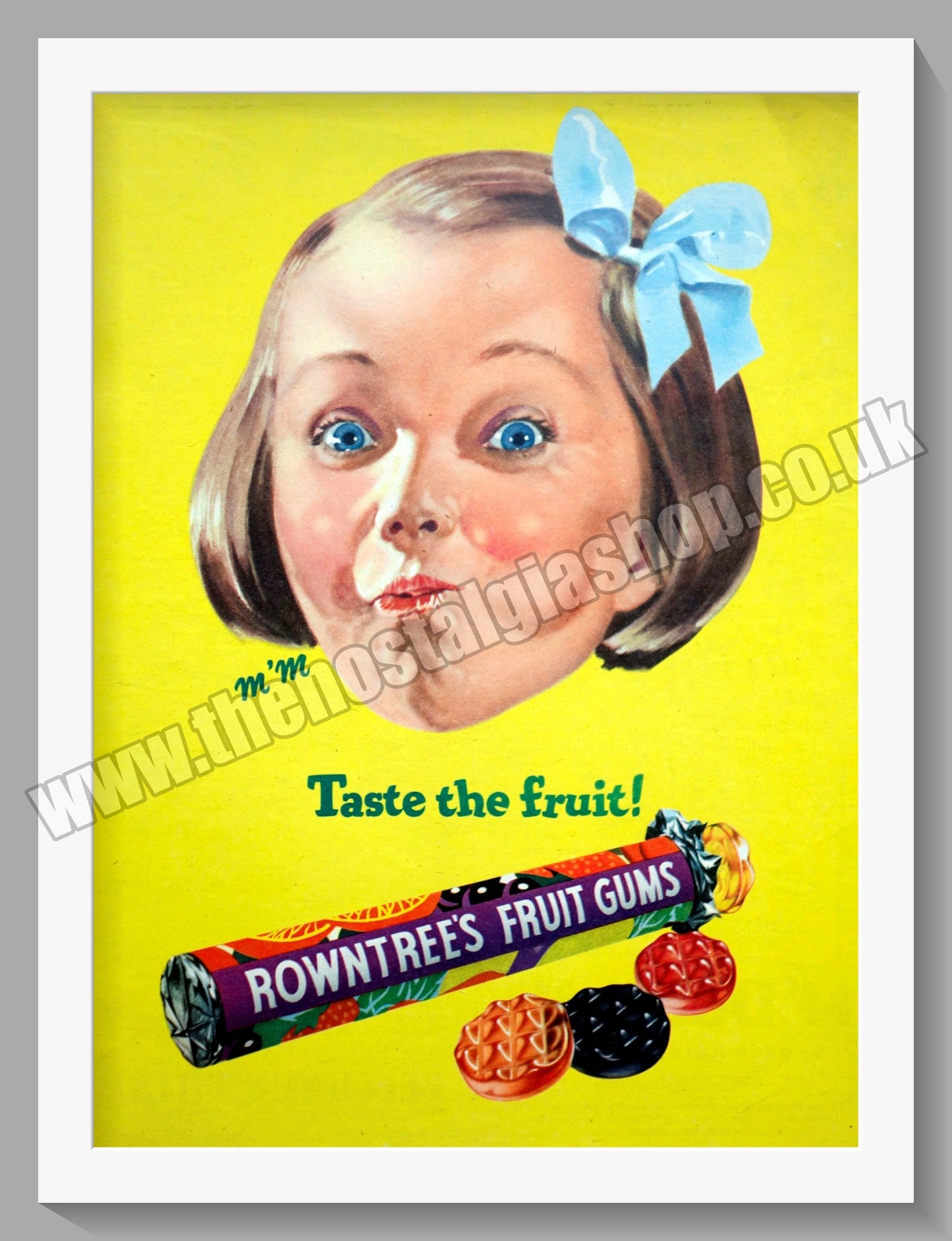 Rowntree's Fruit Gums. Original Advert 1955 (ref AD300732)