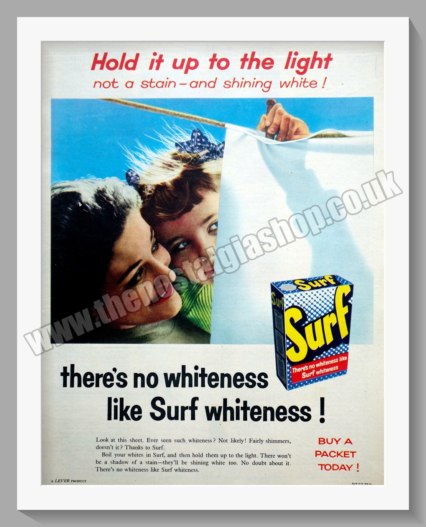 Surf Washing Powder. Original Advert 1958 (ref AD300749)