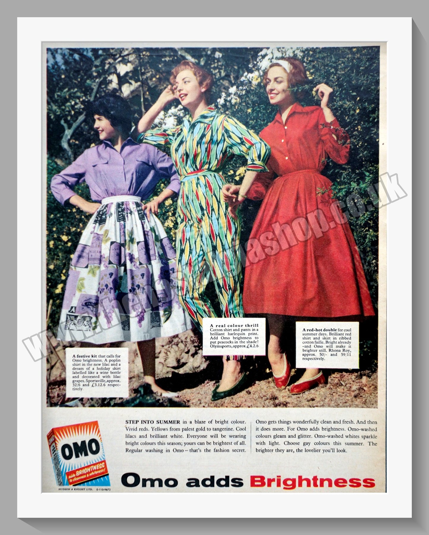 OMO Washing Powder. Original Advert 1958 (ref AD300750)