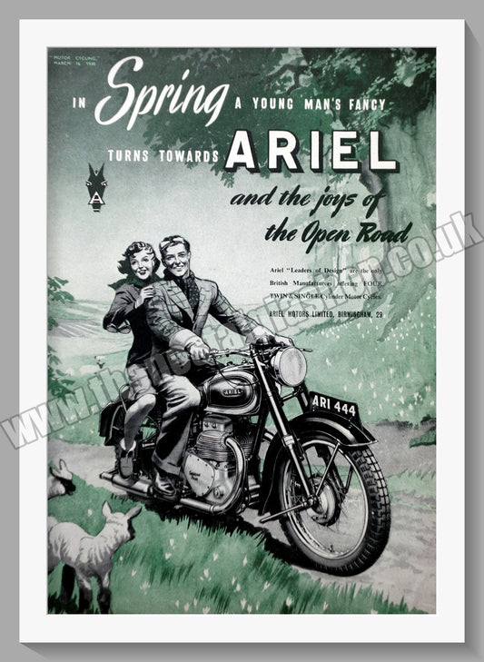 Ariel Motorcycles. Original Advert 1950 (ref AD60466)