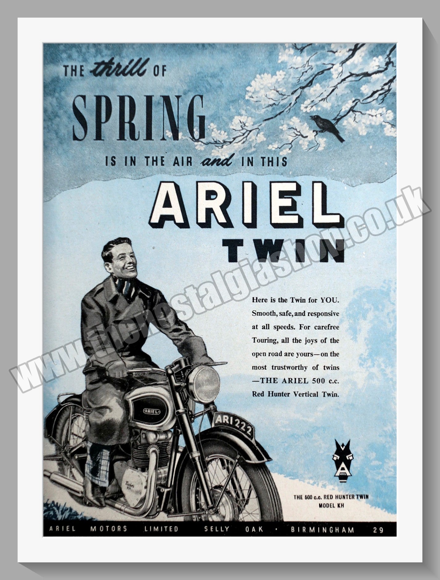 Ariel Twins Motorcycles. Original Advert 1951 (ref AD60537)