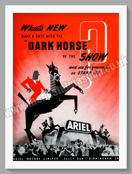 Ariel Motorcycles at The Show. Original Advert 1955 (ref AD60539)