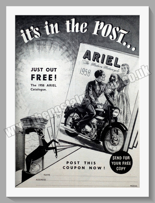 Ariel Motorcycles Catalogue for 1958. Original Advert 1957 (ref AD60569)