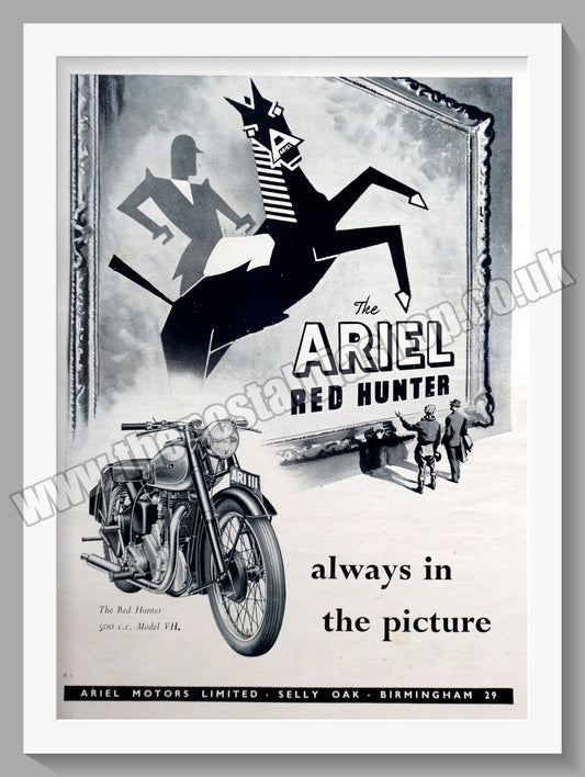 Ariel Red Hunter Motorcycles. Original Advert 1950 (ref AD60579)