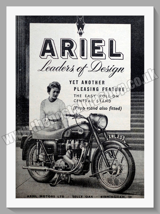 Ariel Motorcycles. Original Advert 1956 (ref AD60595)