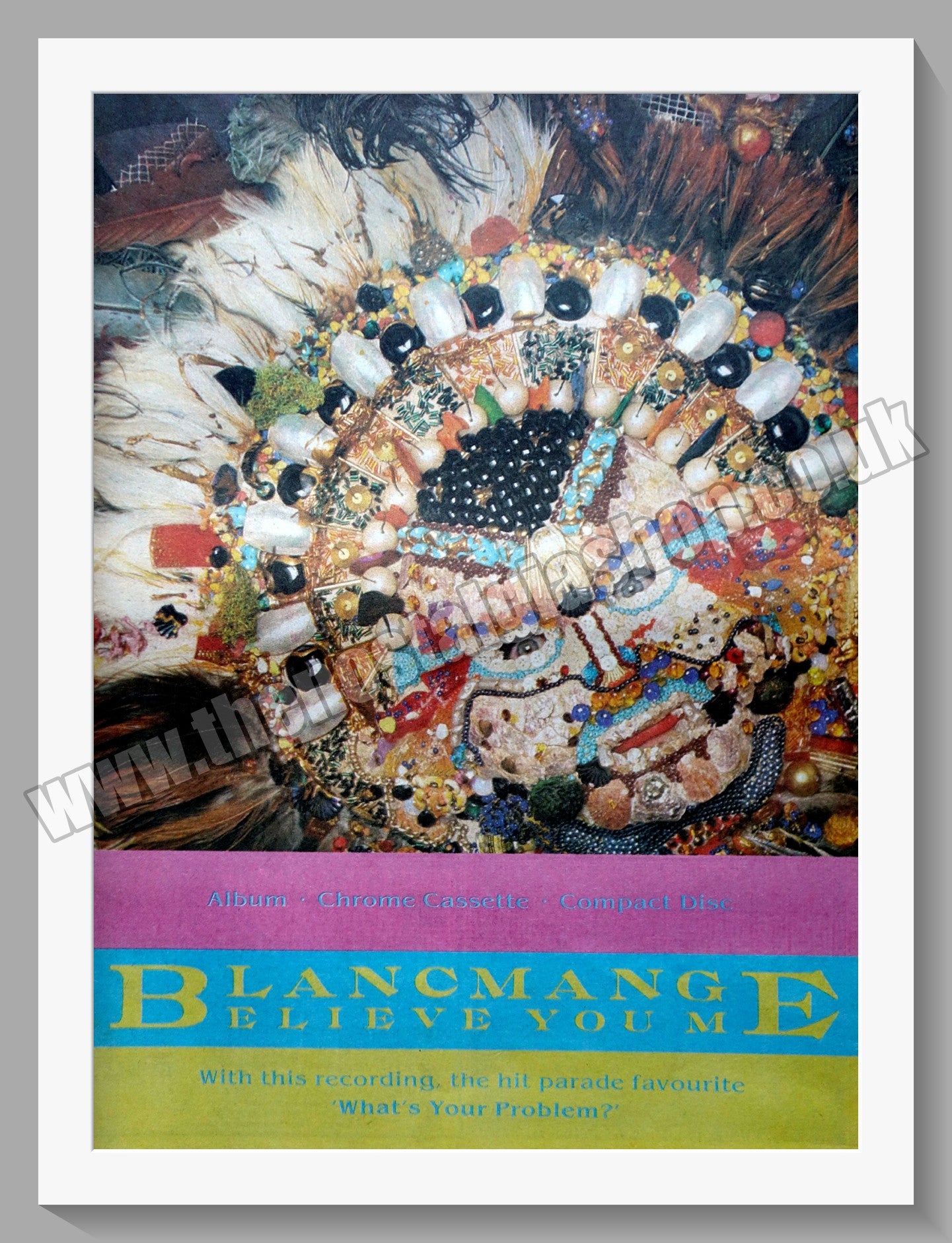 Blancmange Believe You Me.1985 Large Original Advert (ref AD15126)