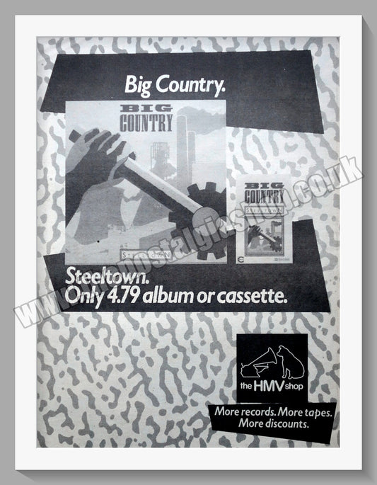 Big Country Steel Town.1984 Large Original Advert (ref AD15128)