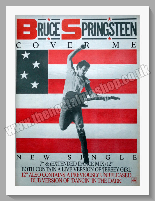 Bruce Springsteen Cover Me.1984 Large Original Advert (ref AD15139)