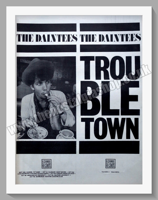 Dantees (The) Trouble Town.1984 Large Original Advert (ref AD15149)