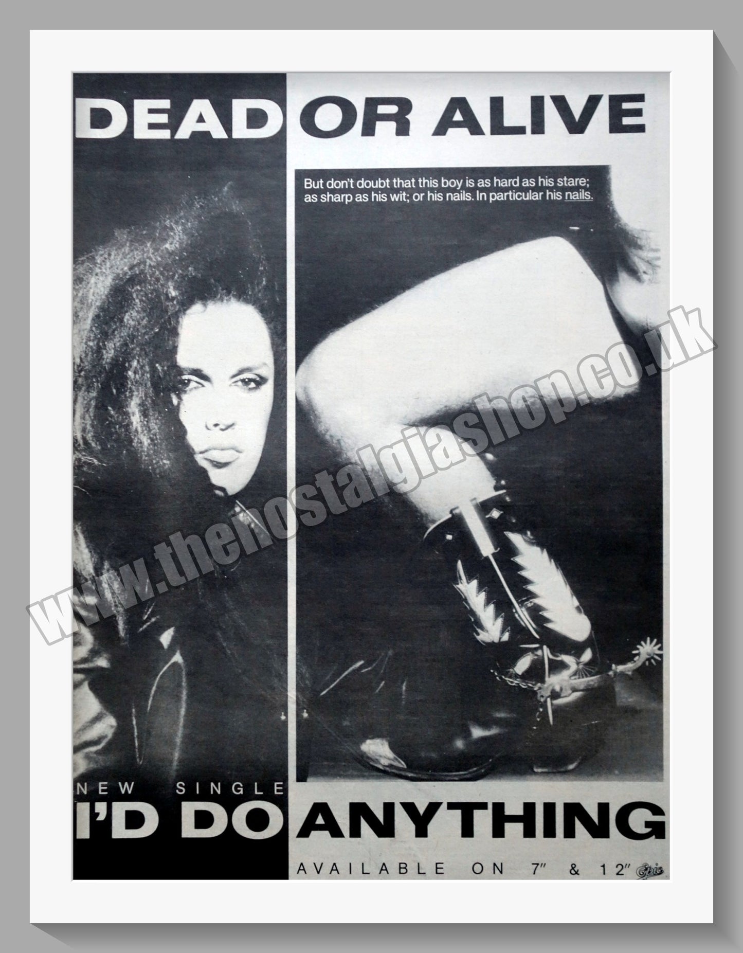 Dead Or Alive I'd Do Anything.1984 Large Original Advert (ref AD15162)