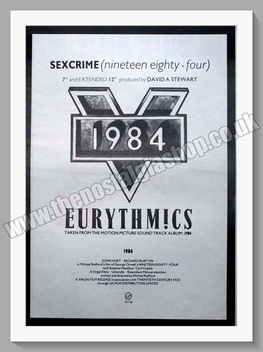 Eurythmics 1984.1984 Large Original Advert (ref AD15164)