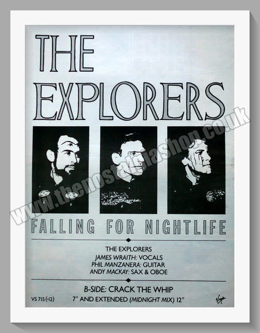 Explorers (The) Falling For Nightlife.1984 Large Original Advert (ref AD15166)