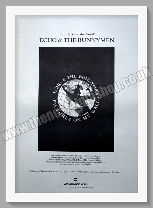 Echo & The Bunnymen Pictures On My Wall.1984 Large Original Advert (ref AD15167)