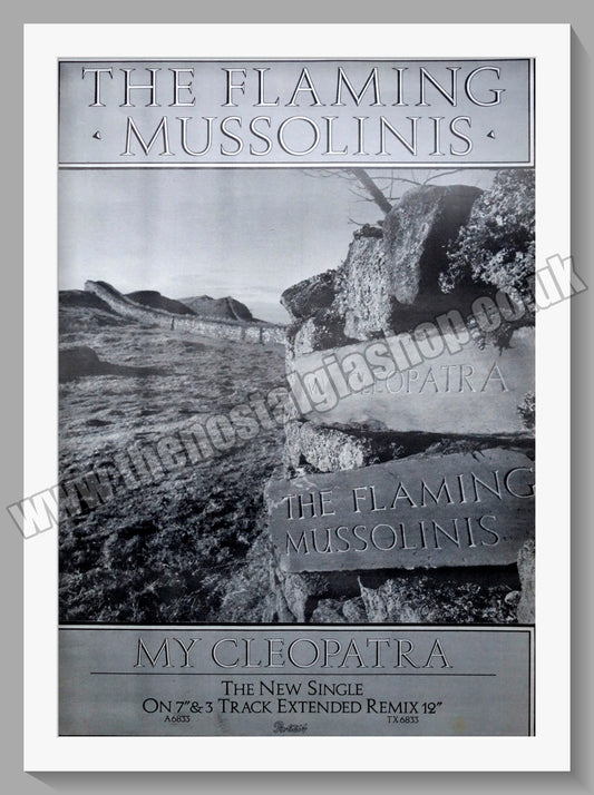 Flaming Mussolinis (The) My Cleopatra.1986 Large Original Advert (ref AD15172)