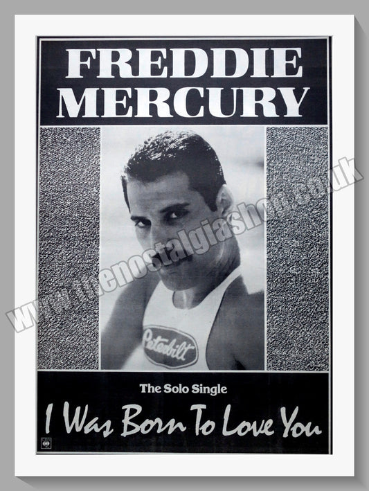 Freddie Mercury I Was Born To Love.1985 Large Original Advert (ref AD15176)