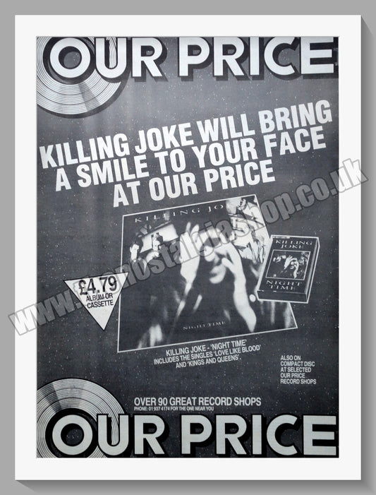 Killing Joke Night Time.1985 Large Original Advert (ref AD15192)