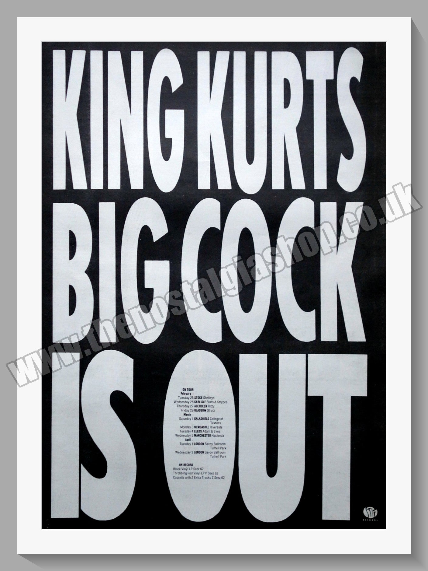 King Kurt On Tour. 1986 Large Original Advert (ref AD15194)