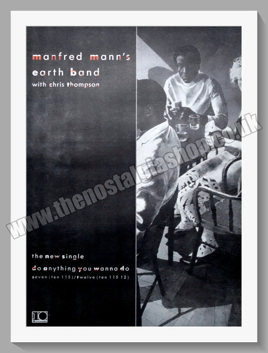 Manfred Man's Earth Band Do Anything You Wanna Do. 1986 Large Original Advert (ref AD15202)