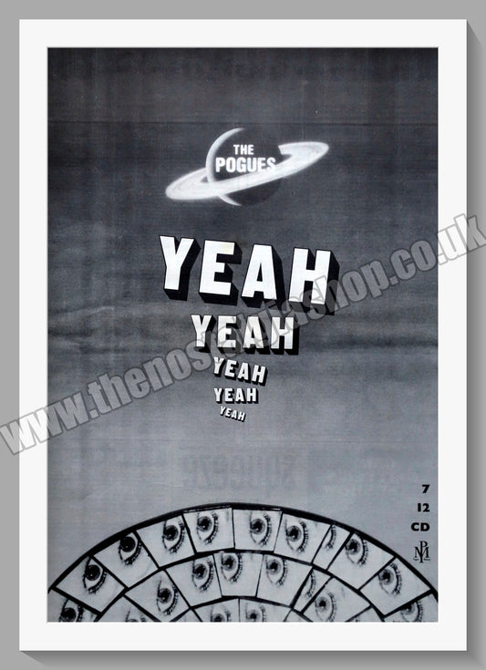 Pogues (The) Yeah Yeah Yeah. 1988 Large Original Advert (ref AD15215)