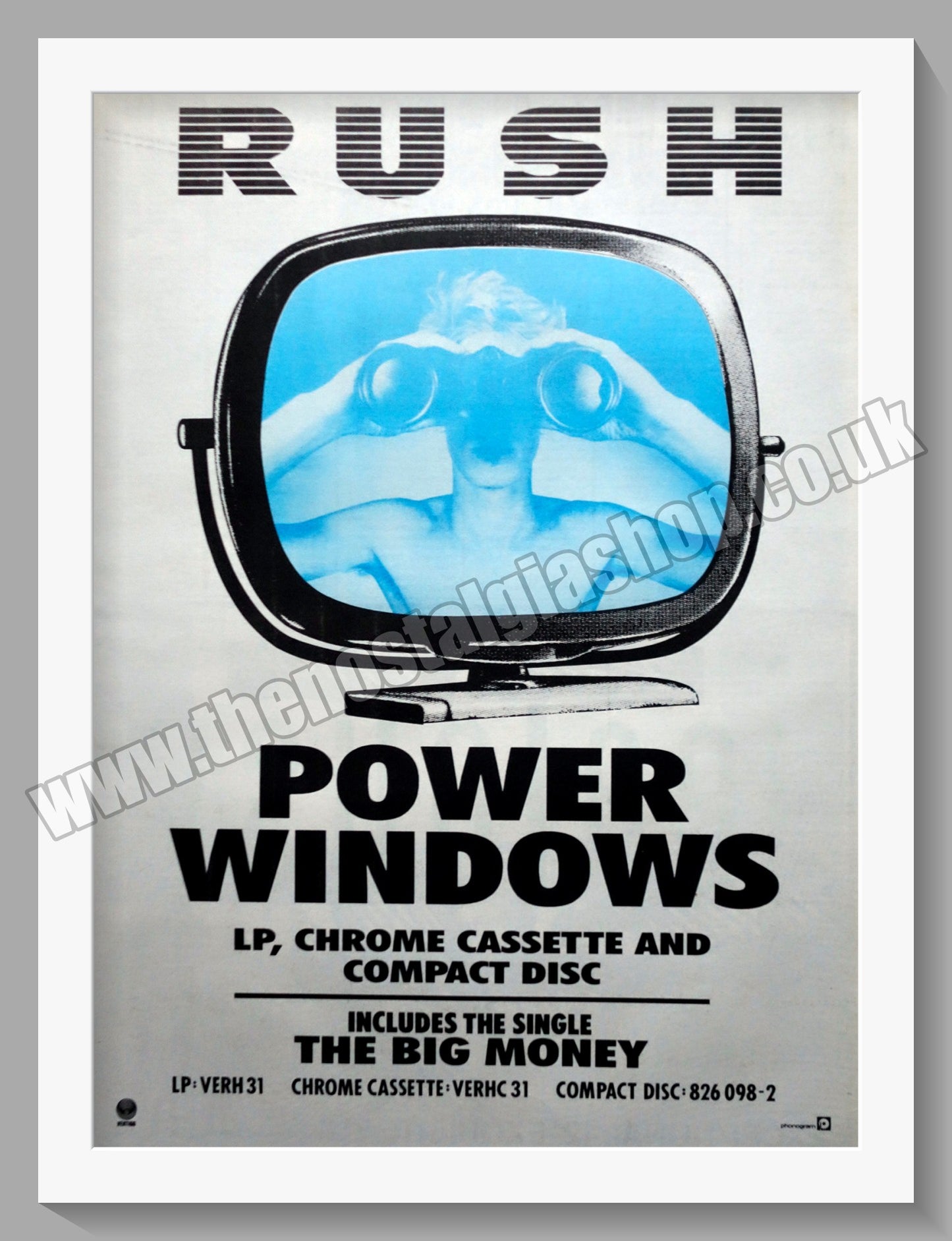 Rush Power Windows. 1985 Large Original Advert (ref AD15226)