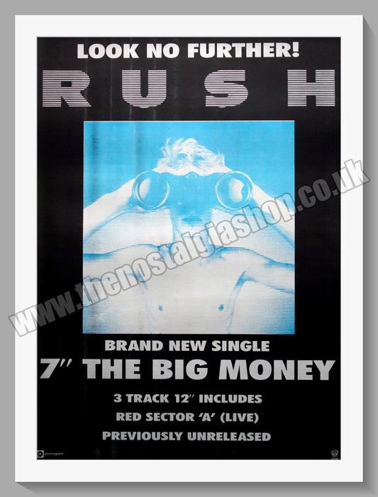 Rush The Big Money. 1985 Large Original Advert (ref AD15227)