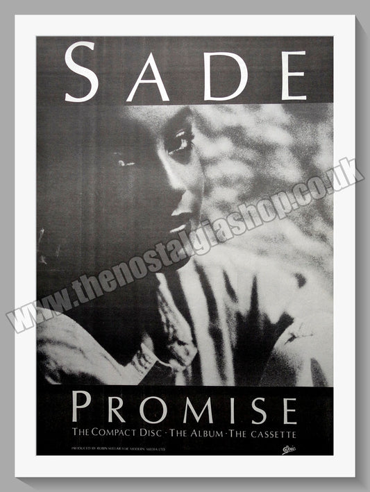 Sade Promise. 1985 Original Advert (ref AD15247)