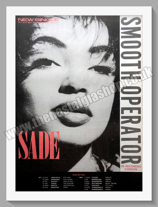 Sade Smooth Operator. 1984 Original Advert (ref AD15248)