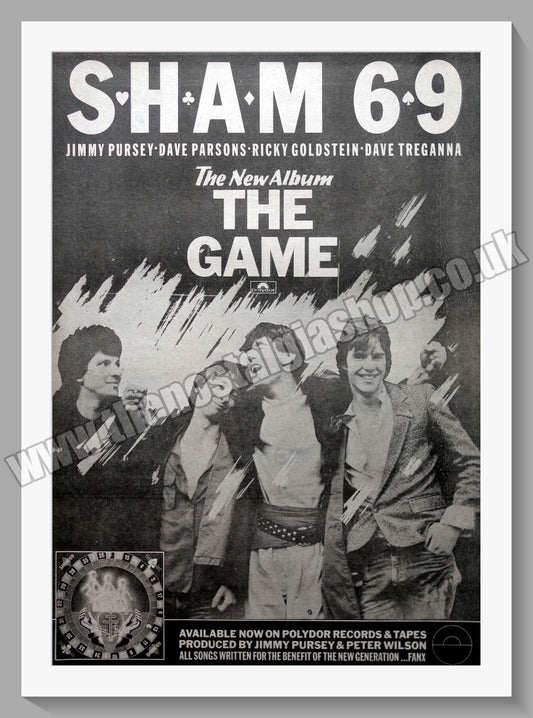 Sham 69 The Game. 1980 Original Advert (ref AD15277)