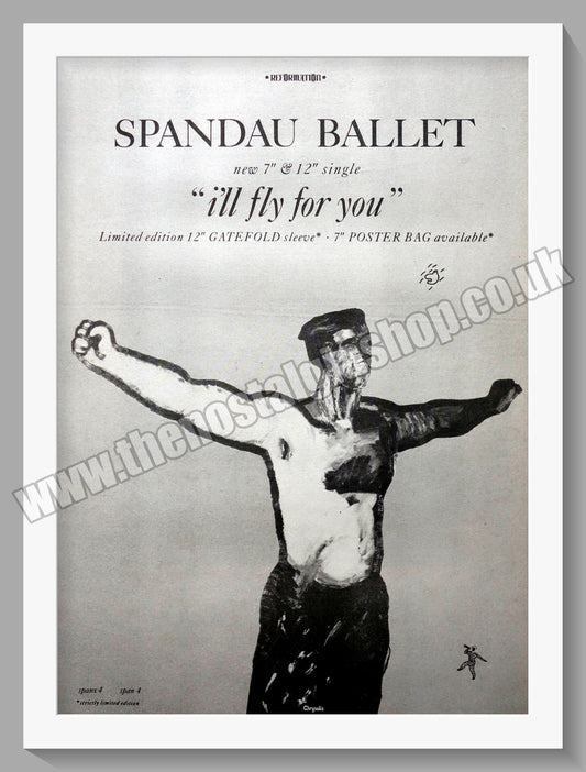 Spandau Ballet I'll Fly For You. 1984 Original Advert (ref AD15278)