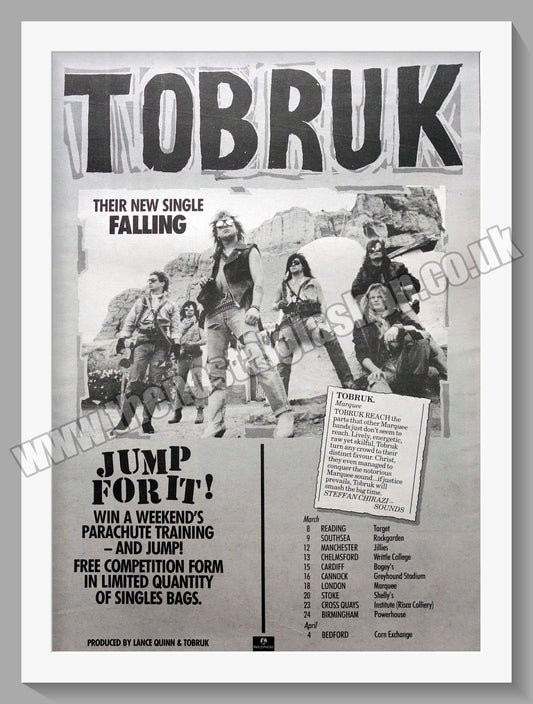 Tobruk Falling. 1985 Original Advert (ref AD15285)