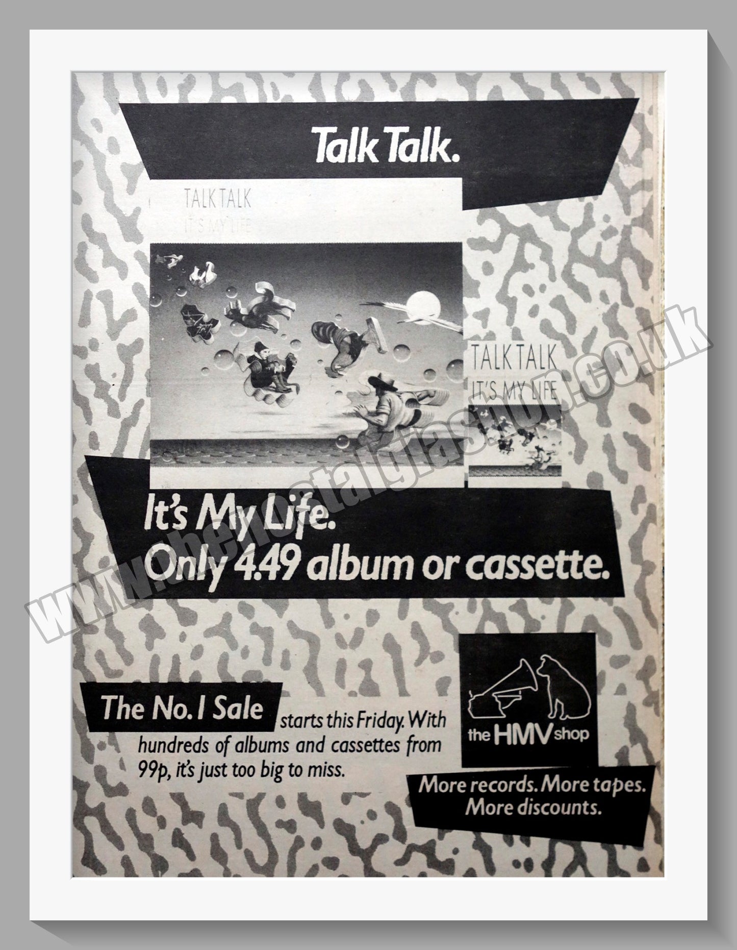 Talk Talk It's My Life. 1984 Large Original Advert (ref AD15312)