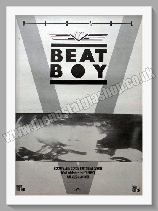 Visage Beat Boy. 1984 Large Original Advert (ref AD15319)