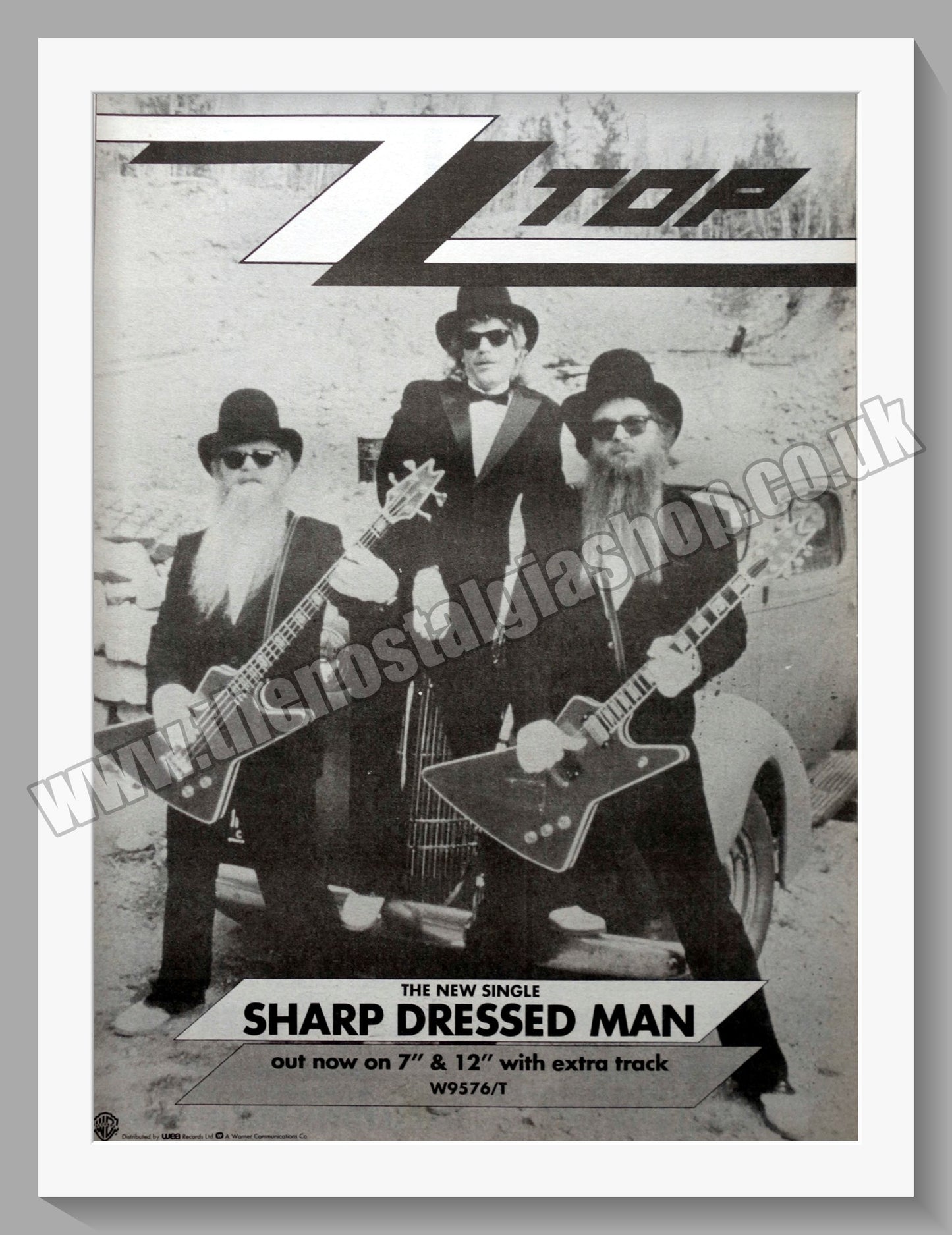 ZZ Top Sharp Dressed Man. 1984 Large Original Advert (ref AD15327)