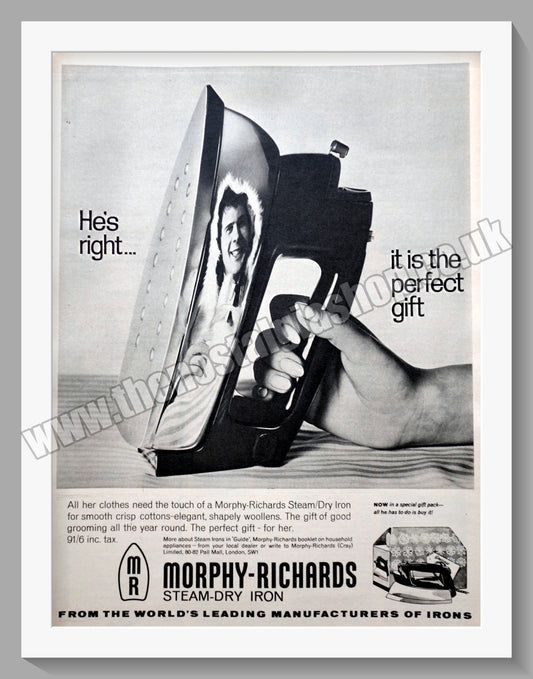 Morphy Richards Steam Iron. The Perfect Gift...... Original Advert 1963 (ref AD300754)