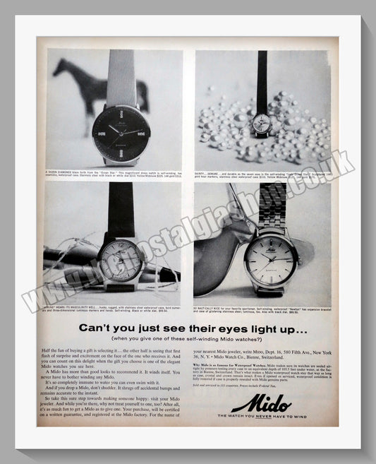 Mido Watches Original Advert 1963 (ref AD300781)