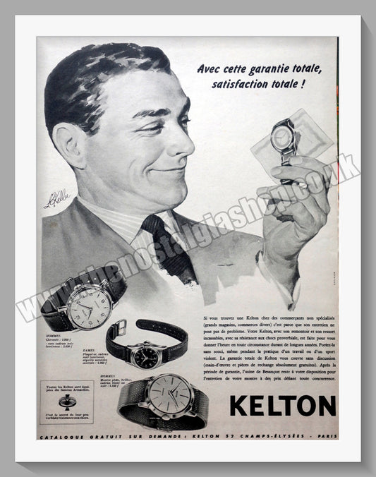 Kelton Watches. Original French Advert 1959 (ref AD300791)