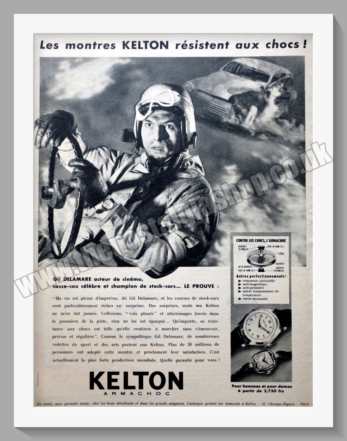 Kelton Watches. Original French Advert 1957 (ref AD300792)