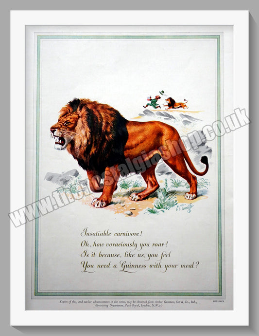 Guinness Lion 1953 Large Original Advert (ref AD300807)