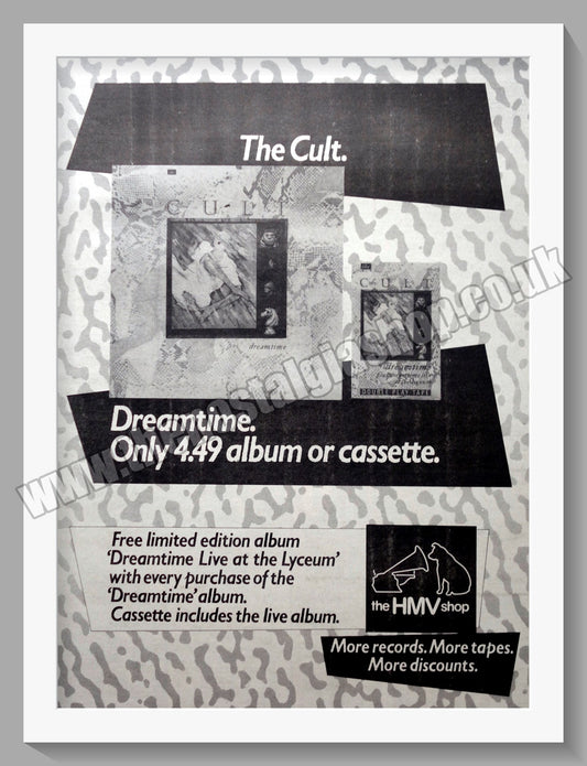 Cult (The) Dream Time. 1984 Large Original Advert (ref AD15359)