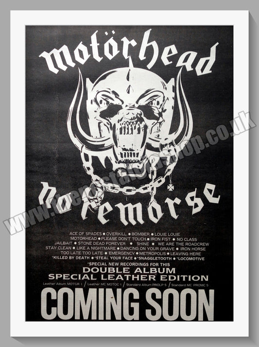 Motorhead No Remorse. 1984 Large Original Advert (ref AD15360)