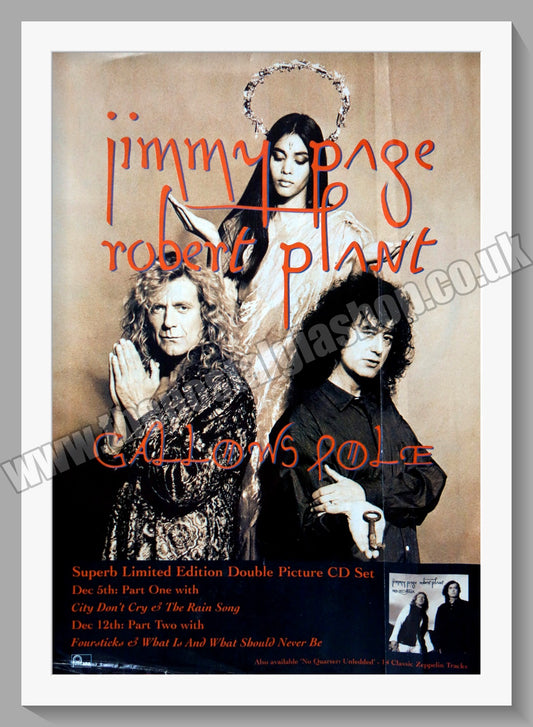 Jimmy Page & Robert Plant. Gallows Pole. 1994. Original Advert (ref AD55636)