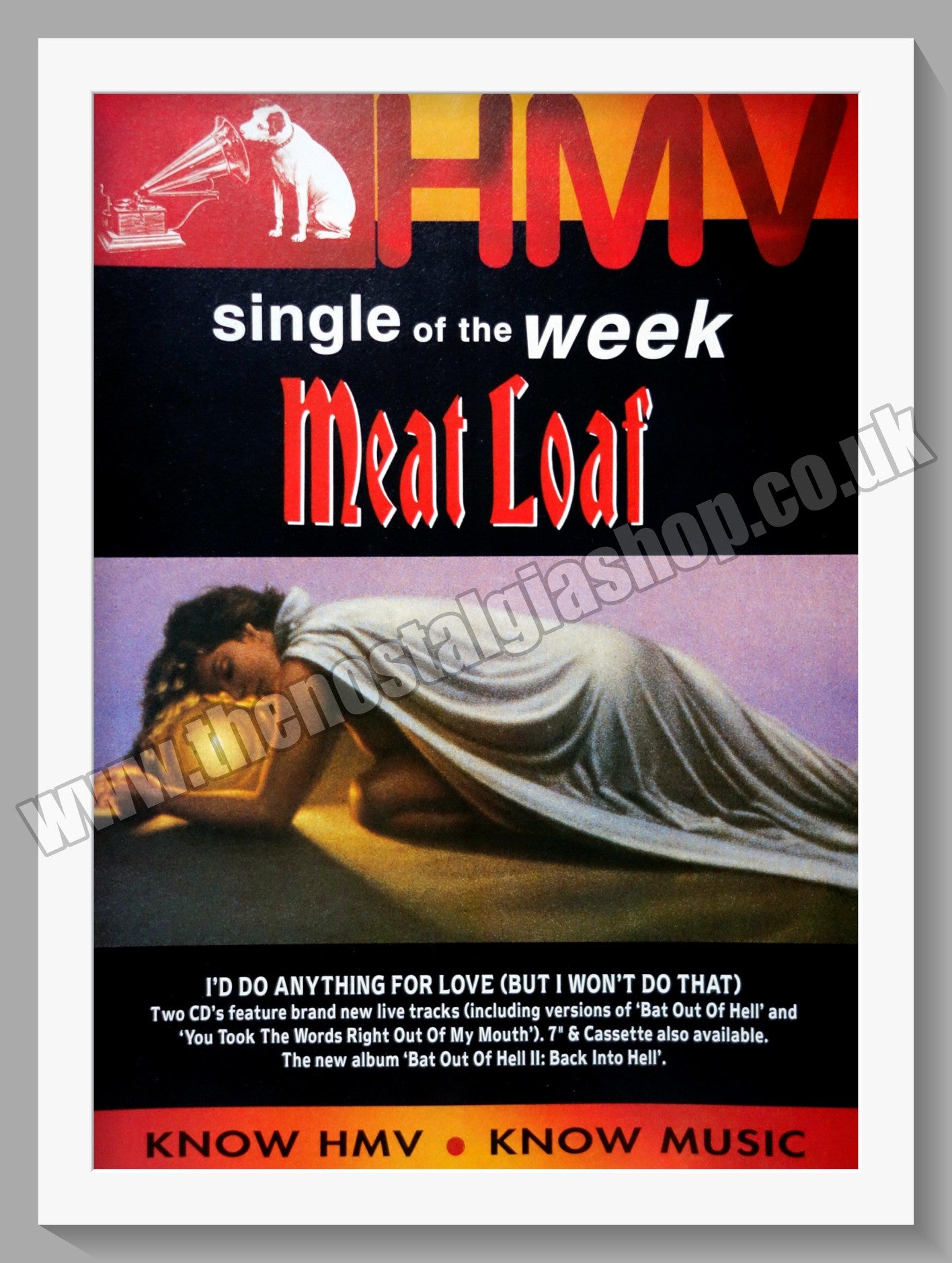 Meat Loaf I'd Do Anything For Love. 1993 Original Advert (ref AD60646)