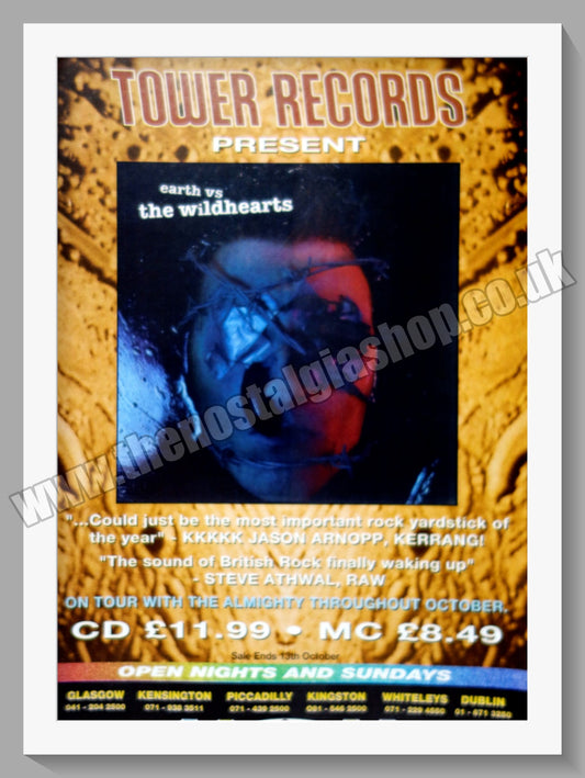 Wildhearts. Earth Vs. 1993 Original Advert (ref AD60648)